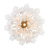 Six Light Chandelier by Crystorama - Addis Collection, Aged Brass Finish - ADD-306-AG-WH
