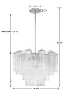 Six Light Chandelier by Crystorama - Addis Collection, Polished Chrome Finish - ADD-306-CH-CL
