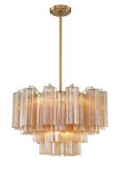 Nine Light Chandelier by Crystorama - Addis Collection, Aged Brass Finish - ADD-308-AG-AM