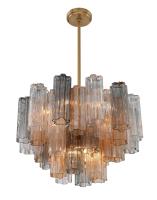 Nine Light Chandelier by Crystorama - Addis Collection, Aged Brass Finish - ADD-308-AG-AU