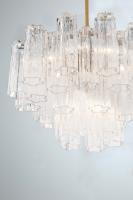 Nine Light Chandelier by Crystorama - Addis Collection, Aged Brass Finish - ADD-308-AG-CL