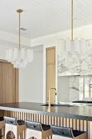 Nine Light Chandelier by Crystorama - Addis Collection, Aged Brass Finish - ADD-308-AG-WH