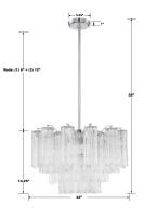 Nine Light Chandelier by Crystorama - Addis Collection, Polished Chrome Finish - ADD-308-CH-CL
