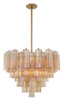 12 Light Chandelier by Crystorama - Addis Collection, Aged Brass Finish - ADD-312-AG-AM