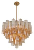 12 Light Chandelier by Crystorama - Addis Collection, Aged Brass Finish - ADD-312-AG-AM