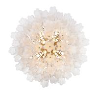 12 Light Chandelier by Crystorama - Addis Collection, Aged Brass Finish - ADD-312-AG-WH
