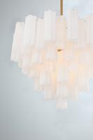 12 Light Chandelier by Crystorama - Addis Collection, Aged Brass Finish - ADD-312-AG-WH