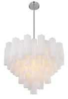 12 Light Chandelier by Crystorama - Addis Collection, Polished Chrome Finish - ADD-312-CH-WH