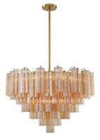 16 Light Chandelier by Crystorama - Addis Collection, Aged Brass Finish - ADD-316-AG-AM