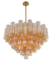 16 Light Chandelier by Crystorama - Addis Collection, Aged Brass Finish - ADD-316-AG-AM