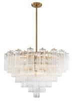 16 Light Chandelier by Crystorama - Addis Collection, Aged Brass Finish - ADD-316-AG-CL