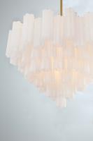 16 Light Chandelier by Crystorama - Addis Collection, Aged Brass Finish - ADD-316-AG-WH