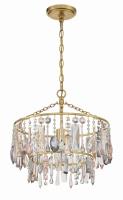 One Light Pendant by Crystorama - Elsa Collection, Antique Gold Finish - ELS-7100-GA