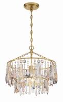 One Light Pendant by Crystorama - Elsa Collection, Antique Gold Finish - ELS-7100-GA