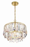 One Light Pendant by Crystorama - Elsa Collection, Antique Gold Finish - ELS-7100-GA
