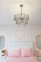 Three Light Pendant by Crystorama - Elsa Collection, Antique Gold Finish - ELS-7103-GA