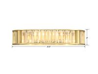 Four Light Bath by Crystorama - Farris Collection, Aged Brass Finish - FAR-6005-AG