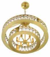 Six Light Chandelier by Crystorama - Farris Collection, Aged Brass Finish - FAR-6006-AG
