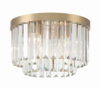 Four Light Flush Mount by Crystorama - Hayes Collection, Aged Brass Finish - HAY-1400-AG