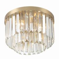 Four Light Flush Mount by Crystorama - Hayes Collection, Aged Brass Finish - HAY-1400-AG