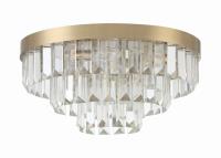 Eight Light Flush Mount by Crystorama - Hayes Collection, Aged Brass Finish - HAY-1403-AG