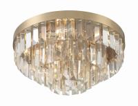 Eight Light Flush Mount by Crystorama - Hayes Collection, Aged Brass Finish - HAY-1403-AG