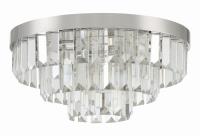 Eight Light Flush Mount by Crystorama - Hayes Collection, Polished Nickel Finish - HAY-1403-PN