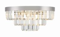 Eight Light Flush Mount by Crystorama - Hayes Collection, Polished Nickel Finish - HAY-1403-PN