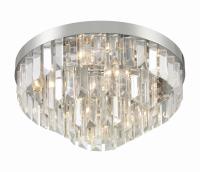 Eight Light Flush Mount by Crystorama - Hayes Collection, Polished Nickel Finish - HAY-1403-PN