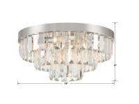 Eight Light Flush Mount by Crystorama - Hayes Collection, Polished Nickel Finish - HAY-1403-PN