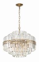 12 Light Chandelier by Crystorama - Hayes Collection, Aged Brass Finish - HAY-1405-AG