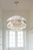 12 Light Chandelier by Crystorama - Hayes Collection, Aged Brass Finish - HAY-1405-AG