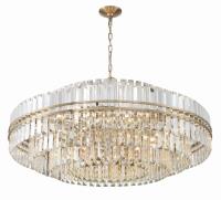 32 Light Chandelier by Crystorama - Hayes Collection, Aged Brass Finish - HAY-1409-AG