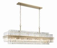 16 Light Chandelier by Crystorama - Hayes Collection, Aged Brass Finish - HAY-1417-AG