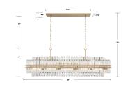 16 Light Chandelier by Crystorama - Hayes Collection, Aged Brass Finish - HAY-1417-AG