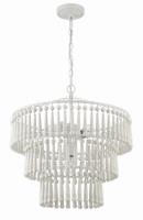 Three Light Pendant by Crystorama - Tiana Collection, Matte White Finish - TIA-7103-MT