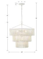 Three Light Pendant by Crystorama - Tiana Collection, Matte White Finish - TIA-7103-MT