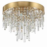 Four Light Flush Mount by Crystorama - Winfield Collection, Antique Gold Finish - WIN-213-GA-CL-MWP