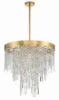 Six Light Chandelier by Crystorama - Winfield Collection, Antique Gold Finish - WIN-216-GA-CL-MWP