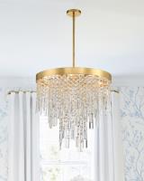 Six Light Chandelier by Crystorama - Winfield Collection, Antique Gold Finish - WIN-216-GA-CL-MWP
