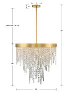 Six Light Chandelier by Crystorama - Winfield Collection, Antique Gold Finish - WIN-216-GA-CL-MWP