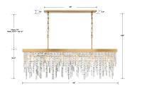 Six Light Chandelier by Crystorama - Winfield Collection, Antique Gold Finish - WIN-217-GA-CL-MWP