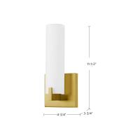 LED Wall Sconce by Kuzco Lighting - Elizabeth Collection, Brushed Gold Finish - 601484BG-LED