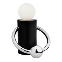 LED Table Lamp by Kuzco Lighting - Septum Collection, Matte Black/Chrome Finish - TL73708-MB/CH