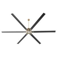 120" Ceiling Fan by Quorum - Zeus Collection, Aged Brass Finish - 101206-80