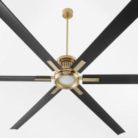 120" Ceiling Fan by Quorum - Zeus Collection, Aged Brass Finish - 101206-80