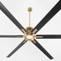 120" Ceiling Fan by Quorum - Zeus Collection, Aged Brass Finish - 101206-80