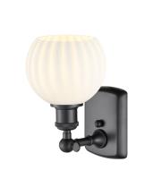 One Light Wall Sconce by Innovations - Ballston Collection, Matte Black Finish - 516-1W-BK-G1217-6WV