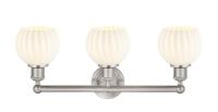 Three Light Bath Vanity by Innovations - Edison Collection, Brushed Satin Nickel Finish - 616-3W-SN-G1217-6WV