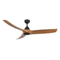 60"Ceiling Fan by Kuzco Lighting - Baylor Collection, Matte Black/Natural Wood Finish - CF77860-MB/NW